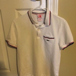 White Medium Lacoste live polo size 5